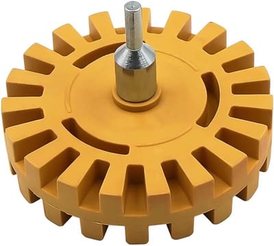 Gumwiel Stickerverwijderaar - Lijmverwijderaar Wiel - Auto Oppervlak Reinigen - Zacht Rubber Materiaal - 20MM - Zwart