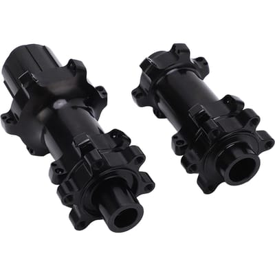 Moyeu de roue pour vélo tout terrain 24 trous Moyeu de roue de frein Moyeu de roue de vélo pliant Axe traversant en alliage d'aluminium Tirage droit pour 6 vis Frein à disque black