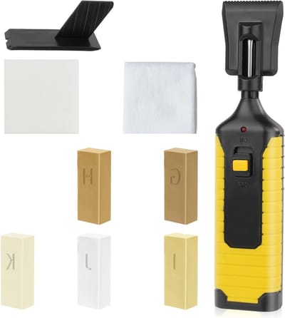 Laminaat Reparatieset met 5 Kleuren Smeltwas, Houtreparatiewas, Borstel en Schuur Spons voor Krassen op Vloeren
