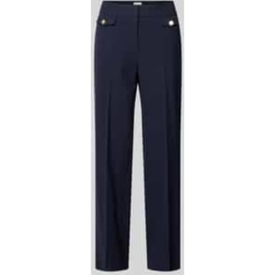 straight fit linnenbroek met viscose model 'Alara'