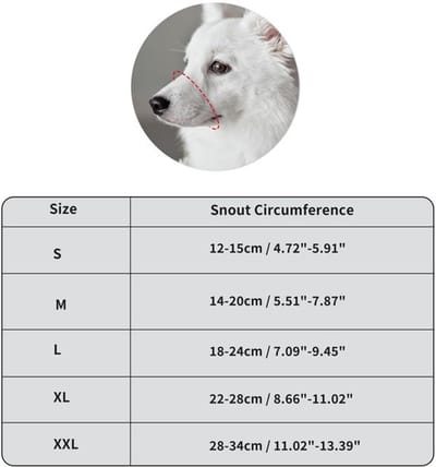 Hondenmuilkorf XL - Ademend - Verstelbaar - Zacht - Lichtgewicht - Ideaal voor dierenartsbezoeken/uitstapjes - Hondentuig