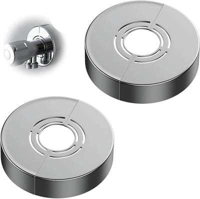 Roestvrijstalen rosettes voor douchekranen - 3 maten in 1, geschikt voor Ø 21 mm, 26 mm en 33 mm, eenvoudig te installeren, duurzaam en chroomafwerking