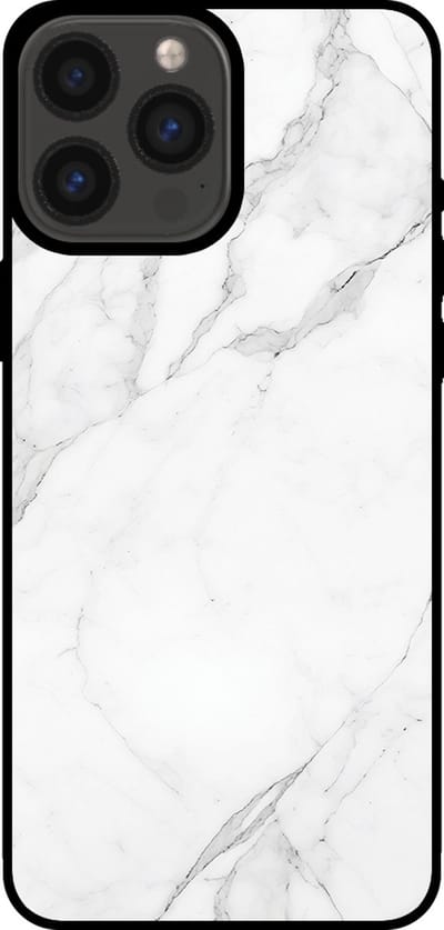 Smartphonica Telefoonhoesje voor iPhone 13 Pro Max met marmer opdruk - TPU backcover case marble design - Wit geschikt voor iPhone 13 Pro Max