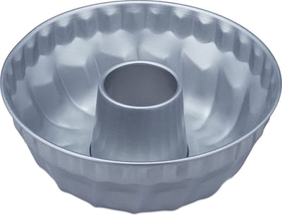 tulband bakvorm - antiaanbaklaag - Ø 25 cm - ronde cakevorm - staal - zilver
