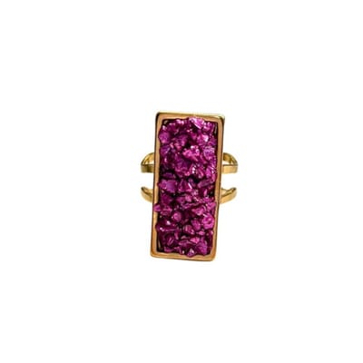 2 Love It - Crush of Gold - dames - ring - verstelbaar - fuchsia