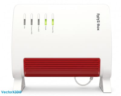 Houder geschikt voor de FRITZ!Box 7690 Alles-in-een Modem en Router Tafel Standaard | Stevige Kwaliteit Beugels - VectorX3D®