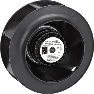 TRU COMPONENTS TC-NA225 Radiaalventilator 230 V/AC 1250 m³/h (Ø x h) 225 mm x 101.5 mm