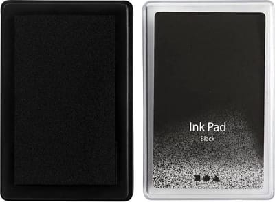 Stempelinkt, zwart, H: 2 cm, afm 9x6 cm, 1 stuk