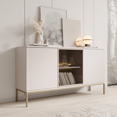 Meubella - Legend - Dressoir - Beige - 153x39x83 cm