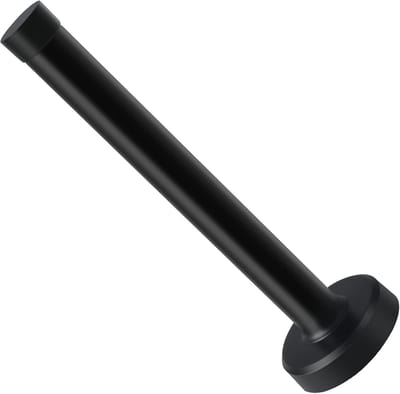 Famanu – Extra lange wanddeurstopper 25,5 cm – zwart RVS – rubber bumperpunt – babyveilig – verlengd