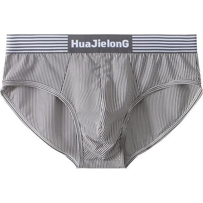 Comfortabele Herenonderbroeken Heren Gestreept Print Patchwork Onderbroeken met U-convexe Design Brede Tailleband Slim Fit Voor Praktisch Gebruik M