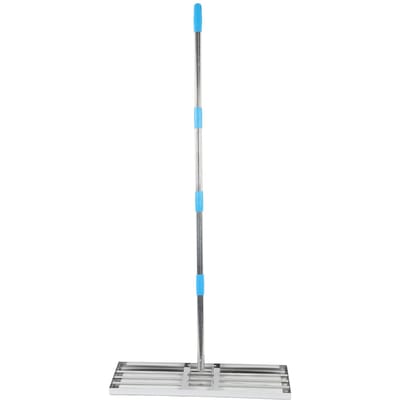 Râteau Niveleur de Pelouse Portable Robuste Outil de Nivellement de Pelouse Réglable en Acier Inoxydable pour white