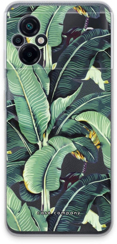 Case Company® - Hoesje geschikt voor Xiaomi Poco M5 hoesje - Bananenbladeren - Soft Cover Telefoonhoesje - Bescherming aan alle Kanten en Schermrand