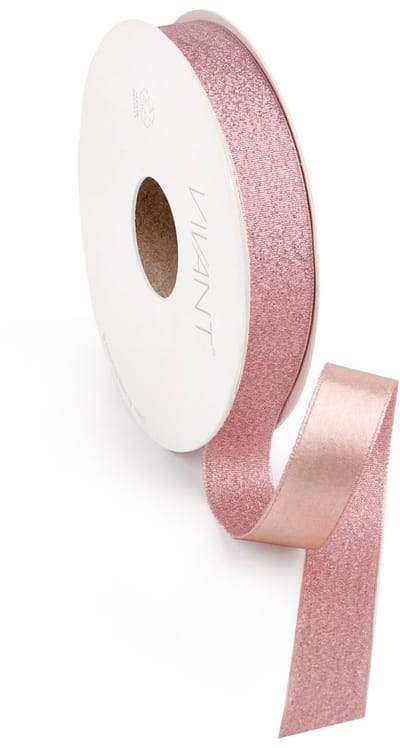 Lint Satijn Lurex Roze