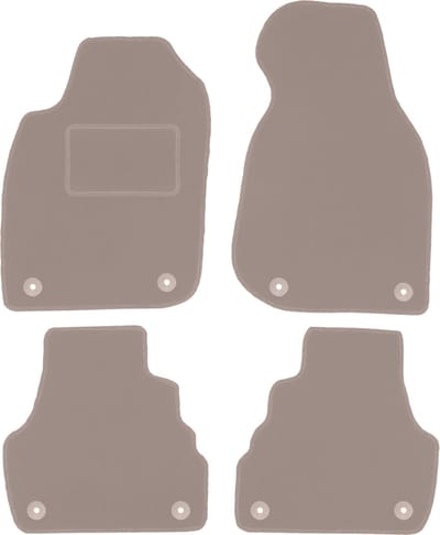 Beige veloursmatten voor: Audi A6 C5 avant, stationwagen, sedan, quattro, allroad (1997-2005)