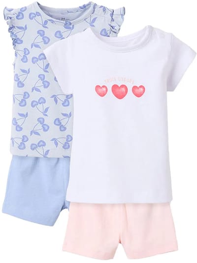 Zippy 3107120701 Korte Mouw Pyjama 2 Eenheden Veelkleurig 6-9 Months Meisje