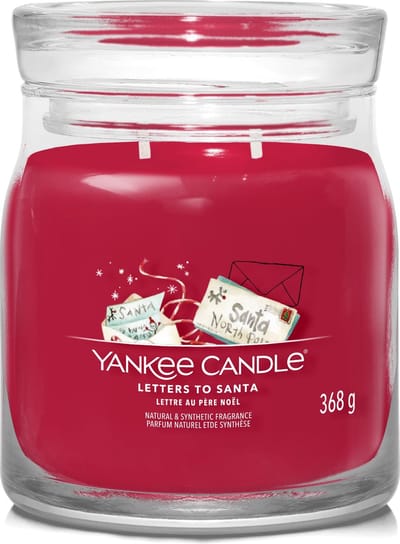 Yankee Candle - Letters To Santa Medium Geurkaars - 50 branduren - 2 lonten