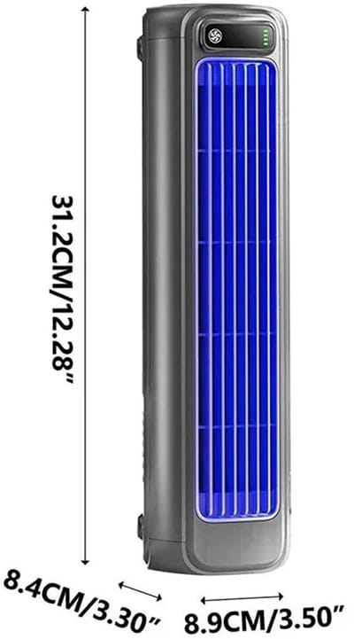House Of Atelier - Wandventilator - Wandkoeler - Electrische Ventilator voor Thuis, Keuken en Badkamer - Energiezuinig - Grijs