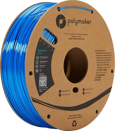Polymaker PolyLite PLA Filament Silk Blue 1,75mm 1KG