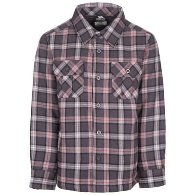 Trespass Kinderen/Kinderen Gemiddelde Lange Mouwen Gingham Shirt (Donkergrijs ruitje)