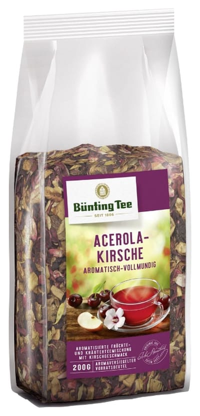 Bunting Thee Vruchtenthee Acerola Kers Zak - 6x 200 gram