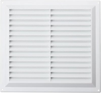 Ventilatierooster van kunststof met vliegengaas voor binnen en buiten - 229 x 76 mm