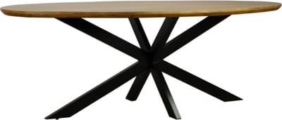 Eettafel Colorado ovaal mangohout 280x110 cm - verjongde rand - Naturel