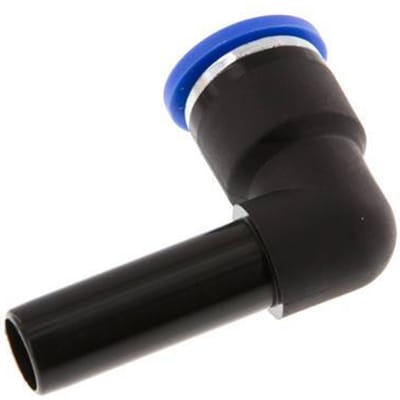 10mm x 10mm 90 graden L-verbinding PA 66 Insteekfitting Plug NBR [2 Stuks]