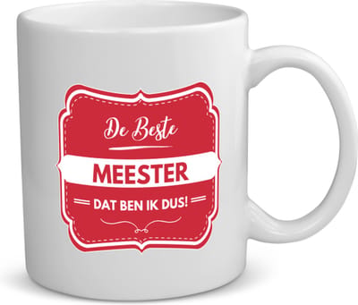 Akyol - de beste meester, dat ben ik dus koffiemok - theemok - Meester - iemand die een meester is - beste ooit - werk - collega - school - verjaardagscadeau - kado - gift - geschenk - afscheidscadeau - welkomscadeau - verrassing - 350 ML inhoud
