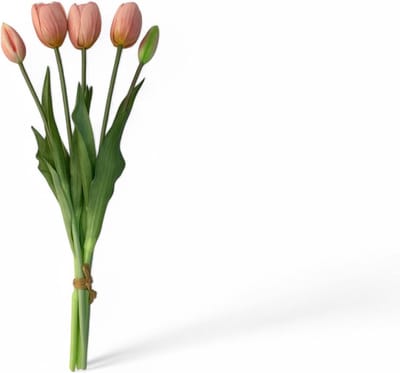 WinQ-Kunsttulpen Roze Realtouch 5st-Kunstbloemen tulp- zijden bloemen