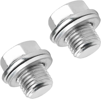 2 Stuks Oliedrain Schroef met Afsluitring en Wasmachine, Geschikt voor M12 Oliereservoir en Afvoeradapter met Dichtingen