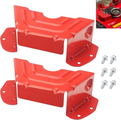 Set Riembeschermers - Poeliehoezen - Grasmaaier Onderhoud - Dubbelzijdig Ontwerp - 42/46 inch dek - Rood
