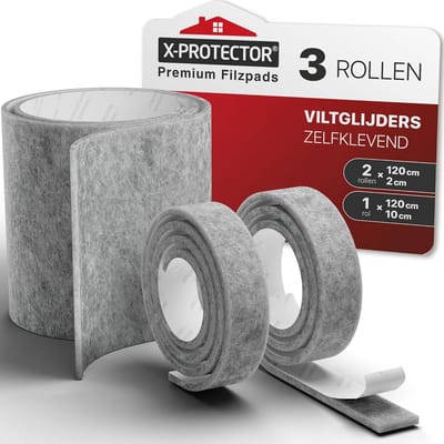 Vilt Pads voor Meubelpoten - 8 Stuks Beschermers voor Vloer in Grijs - Premium Kwaliteit voor Stoelen en Tafels