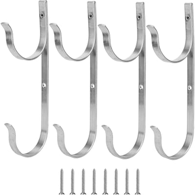 4 pièces Crochets en alliage d'aluminium Porte-vêtements Serviette Organisateur Fournitures pour Piscine Salle de bain
