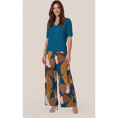 Audra Top Petrolblauw