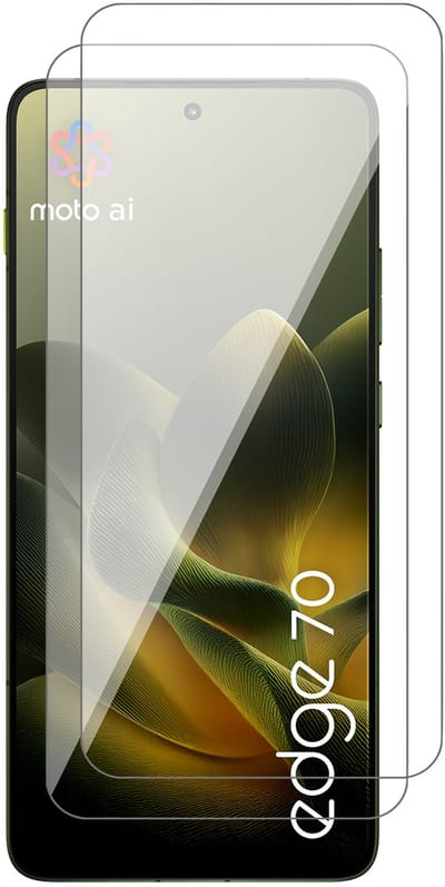 Screenprotector geschikt voor Motorola Moto Edge 70 – 2 Stuks – UltraClear Gehard Glas – Case Friendly – 9H Krasbestendig