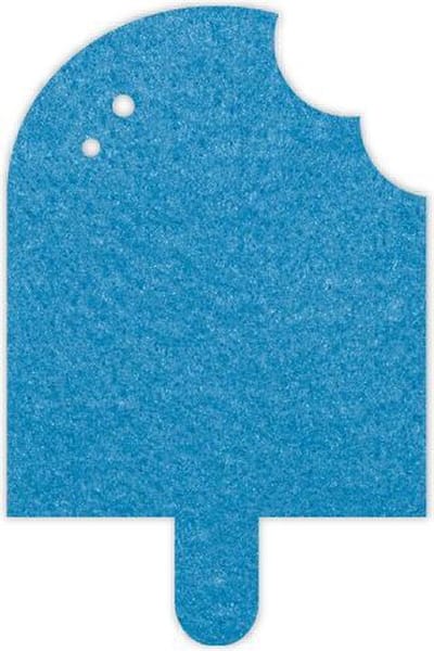 IJs vilt onderzetter - Lichtblauw - 6 stuks – 100 x 75 mm – IJs vorm - Glas onderzetter - Cadeau - Woondecoratie - Woonkamer - Tafelbescherming - Onderzetters Voor Glazen - Keukenbenodigdheden - Woonaccessoires - Tafelaccessoires