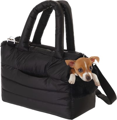 Hondentas en Draagtas voor Kleine en Middelgrote Honden en Katten tot 8 kg, Zwart
