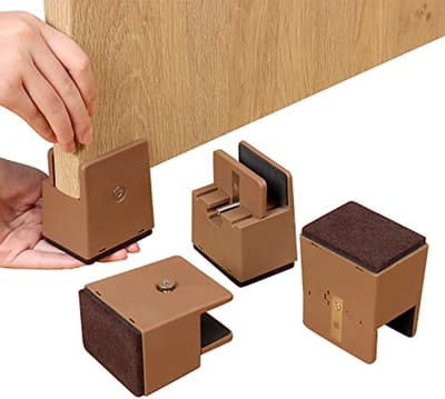 Verstelbare Stoelverhogers 6 cm voor Vierkante en Ronde Stoelen – Set van 4
