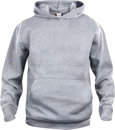 Clique Basic hoody jr Grijs Melange maat 110/120