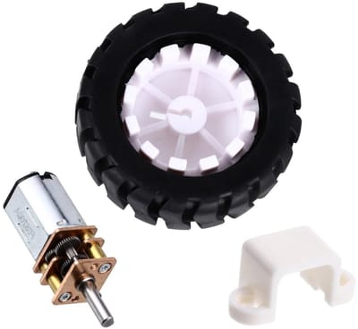 Micro Motor - Kleine Motor - Robotica Projecten - Metalen Tandwielen - 4.4 cm - Zwart
