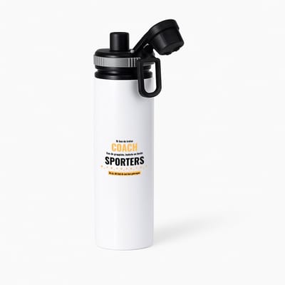 Hacebo® - ik ben de trotste coach van de grappigste, leukste en beste sporters, en ja dit heb ik van hun gekregen waterfles met draaidop grijs - de trotste coach - sport - verjaardagscadeau - verjaardag - cadeau - water fles - 850ML