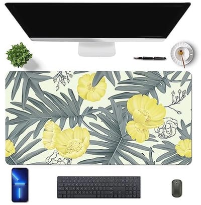 Bureauonderlegger 80 x 40 cm van PU-leer | Waterdichte antislip bureau mat | Gepersonaliseerde bureau mat voor laptop