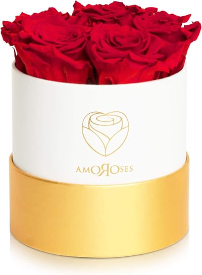 Eeuwige Rozen Doos - Gestabiliseerde Bloemen - Cadeau Geven - Natuurlijke Conservering - 12.5 x 12.5 x 12 cm
