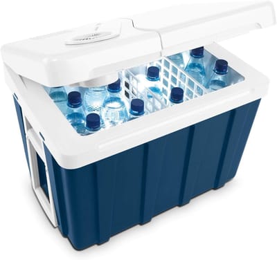 Florixa® Elektrische koelbox 12 en 230 volt - Elektrische koelbox - Koelbox -Blauw - ‎56cm x 38cm x 42 cm