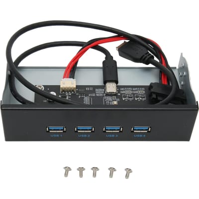 USB 3.2 Frontpaneel Hub 5.25in 4 Poorten 10Gbps Stabiel Plug and Play Optische Drive Frontpaneel voor Desktop Moederbord gray