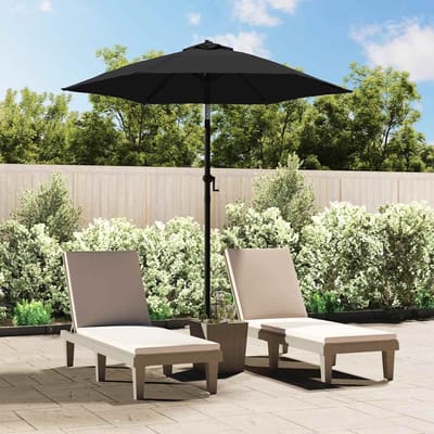 vidaXL - Parasol - 200x224 - cm - aluminium - zwart