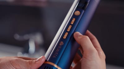 Qualista Multistyler Pro - Blauw - 1400W - 7 opzetstukken - luxe lederen box - Keramische ionen technologie - krul/stijl functie - COLD shot