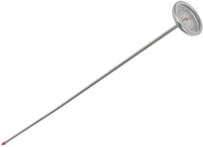 Roestvrijstalen Grondthermometer - Bodemmeter Tuin - Bodemtemperatuur Meten - Extra Lange Sonde - 50 cm Lengte - Zilver