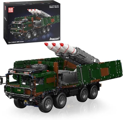 Raketvoertuig Bouwset - Technisch Speelgoed - Creatief Bouwen - STEM Educatief - 44x30x18.8 cm - Groen